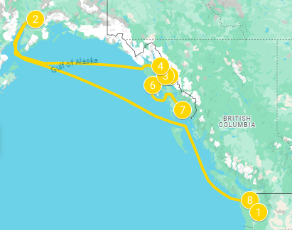 Cruise Destination Map