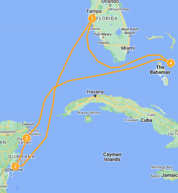 Cruise Destination Map